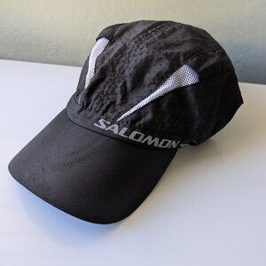 Salomon Lightweight Running Cap – Black – Used Good Condition – Breathable & Pa